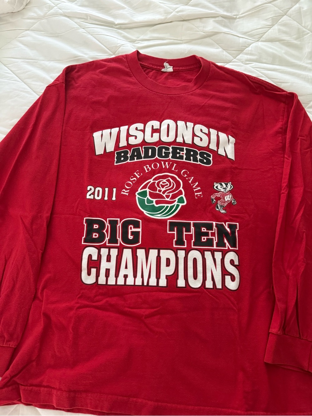 Wisconsin Badgers 2011 Big Ten Champions Long Sleeve Tee - Red